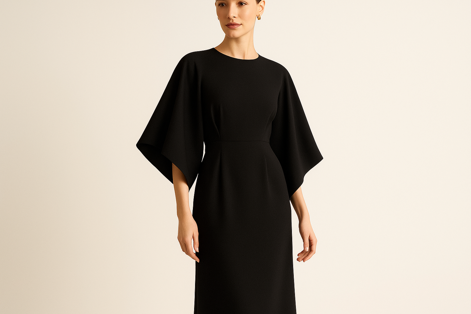Elegant Bat Sleeve Dress for Women